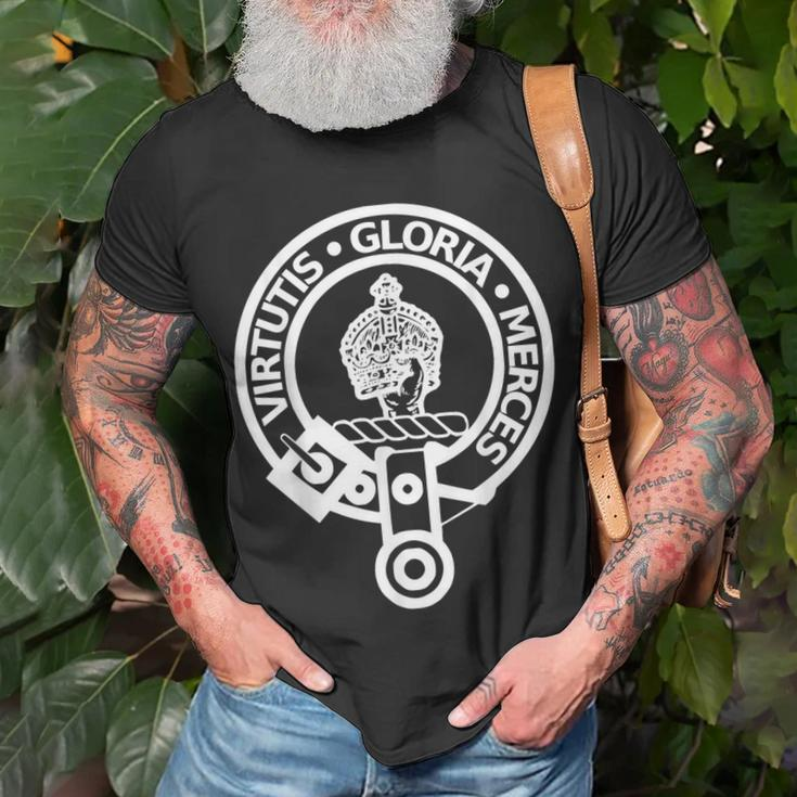 Robertson Scottish Family Clan Name Crest Shield Unisex T-Shirt Gifts for Old Men