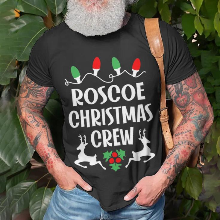 Roscoe Name Gift Christmas Crew Roscoe Unisex T-Shirt Gifts for Old Men
