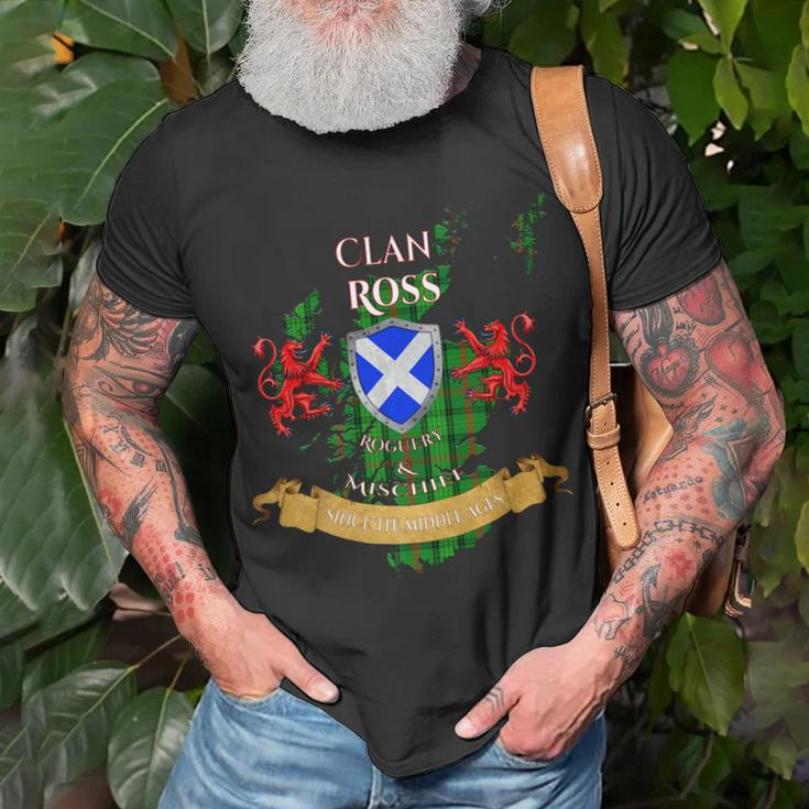 Ross Scottish Family Clan Middle Ages Mischief Unisex T-Shirt Gifts for Old Men