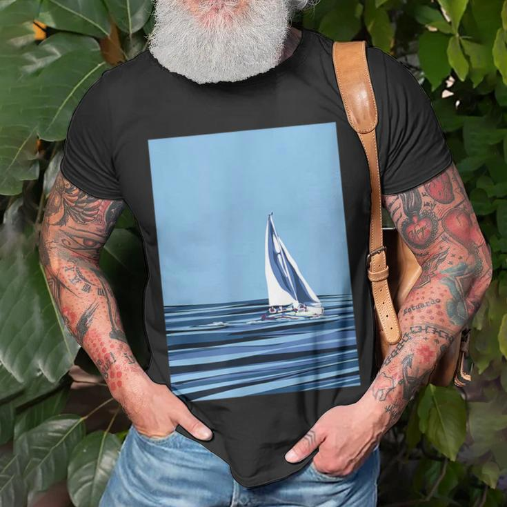 Sailboat With Background T-Shirt Gifts for Old Men