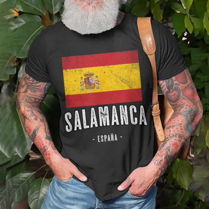 Salamanca Spain Es Flag City Top Bandera Española Ropa T-Shirt Gifts for Old Men