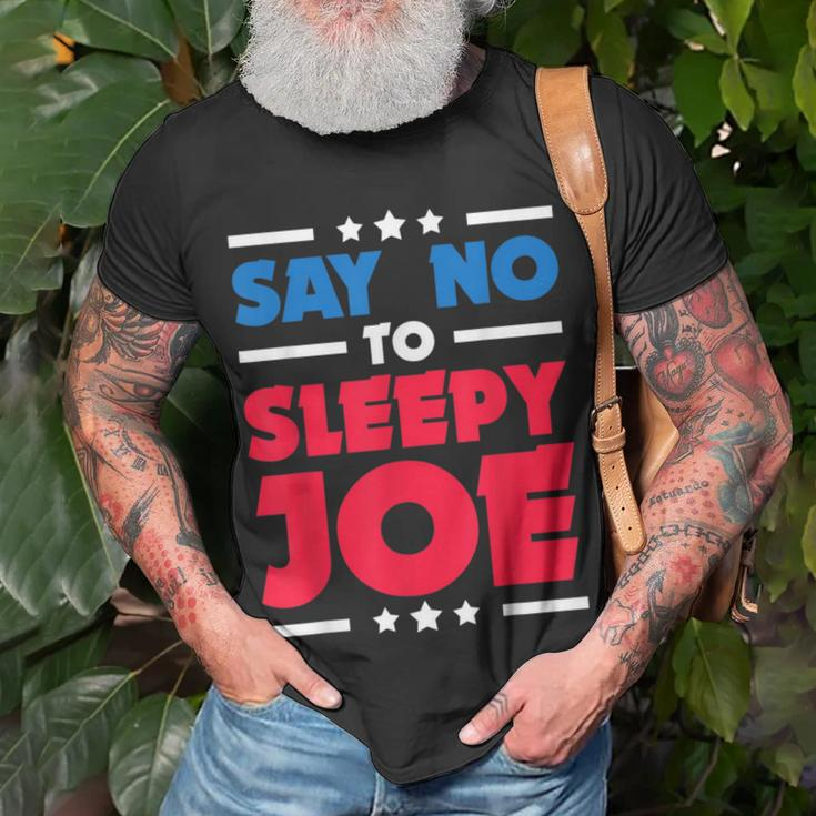 Say No To Sleepy Joe 2020 Election Trump Republican T-Shirt Gifts for Old Men