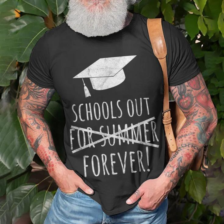 Schools Out Forever Graduation Laston Day Of School Unisex T-Shirt Gifts for Old Men