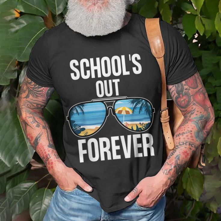 Schools Out Forever Senior 2021 Last Day Of School Unisex T-Shirt Gifts for Old Men