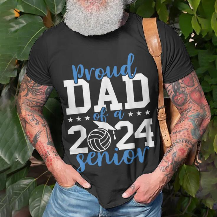 Senior Dad 2024 Volleyball Senior 2024 Class Of 2024 T-Shirt Gifts for Old Men