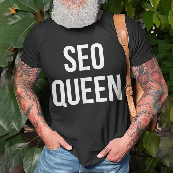 Seo Queen Search Engine Technology Professional Career T-Shirt Gifts for Old Men