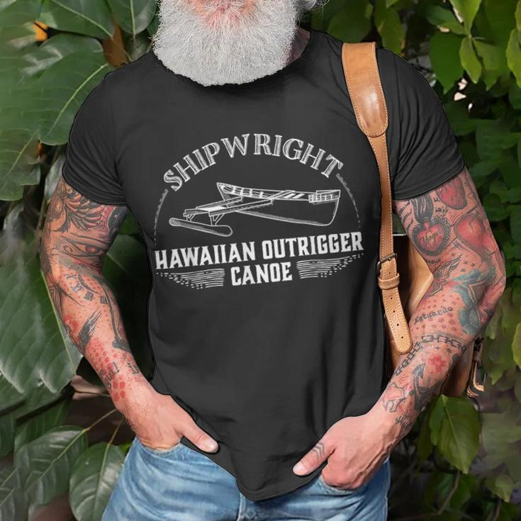 Shipwright Hawaiian Outrigger Canoe Boat Builder T-Shirt Gifts for Old Men