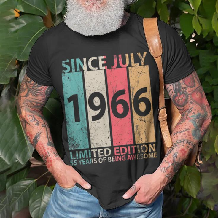 Since July 1966 Ltd Edition Happy 55 Years Of Being Awesome Unisex T-Shirt Gifts for Old Men