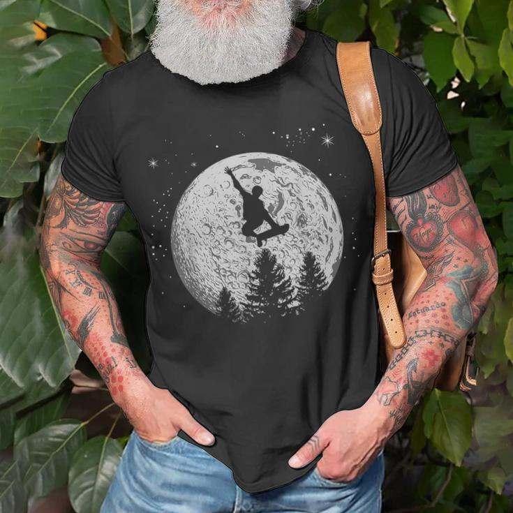 Skater Skateboarder Skateboard Moon Skateboarding T-Shirt Gifts for Old Men