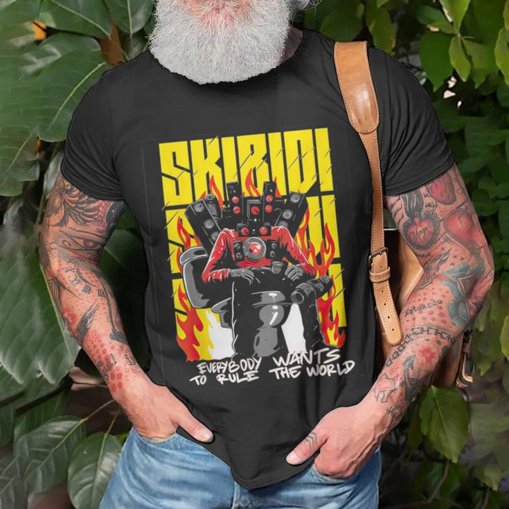 Skibidi Toilet Costume Camera Man Speaker Man Tv Man T-Shirt Gifts for Old Men