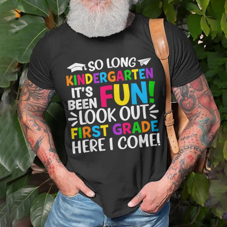 So Long Kindergarten Graduation First Grade Here I Come Kids Unisex T-Shirt Gifts for Old Men