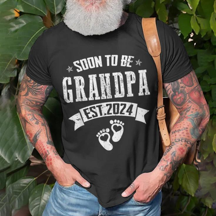 Soon To Be Grandpa Promoted To Grandpa 2024 T-Shirt Gifts for Old Men
