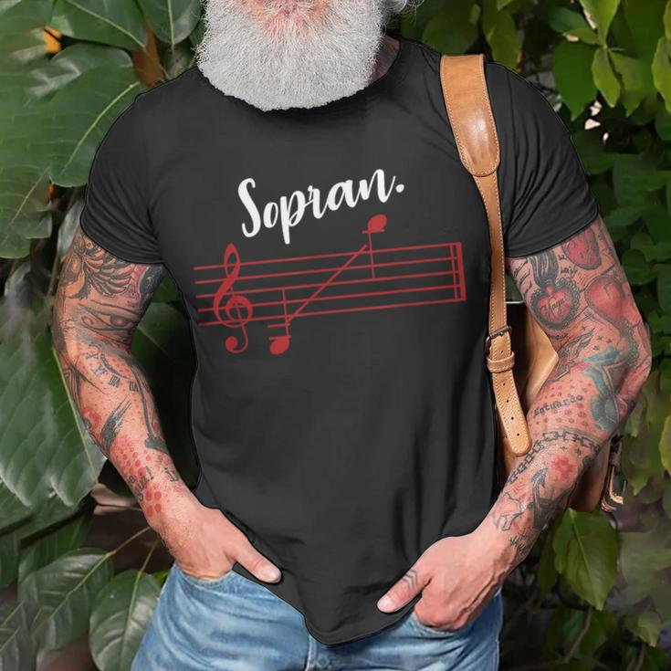 Soprano Singer Soprano Choir Singer Musical Singer T-Shirt Gifts for Old Men