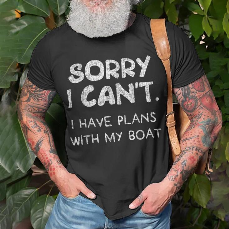 Sorry I Can't I Have Plans With My Boat Captain Boating T-Shirt Gifts for Old Men