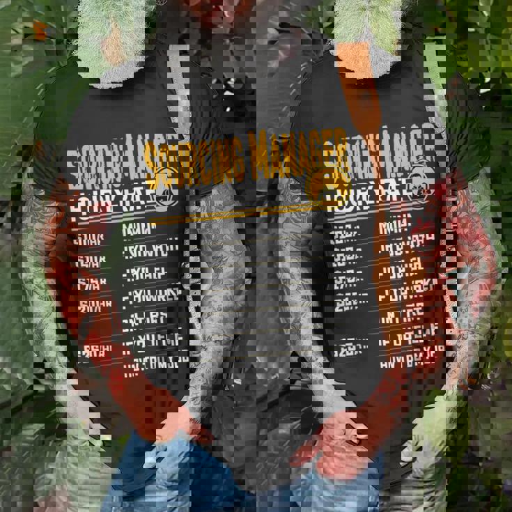 Sourcing Manager Hourly Rate Sourcing Director T-Shirt Gifts for Old Men