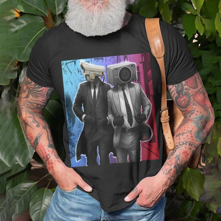Speakerman CameramanTvman Skibidi Toilet Meme Game T-Shirt Gifts for Old Men