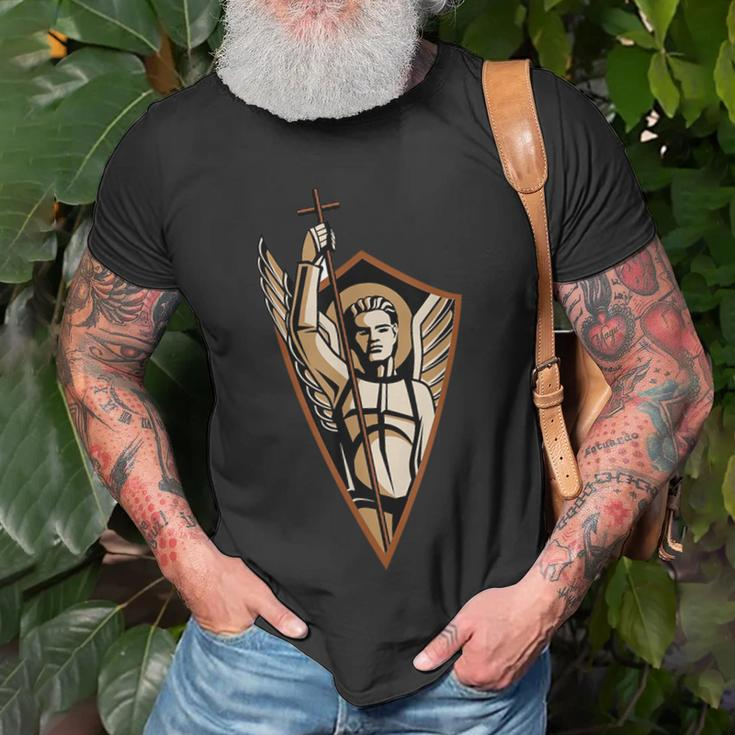 St Saint Michael The Archangel Catholic Angel Warrior Unisex T-Shirt Gifts for Old Men