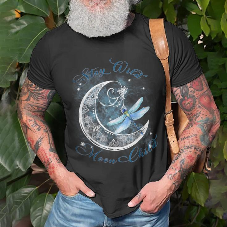 Stay Wild Moon Child-Dragonfly Hippie Gift Unisex T-Shirt Gifts for Old Men