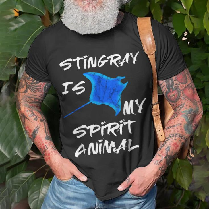 Stingray Is My Spirit Animal Manta Ray Sea Creatures T-Shirt Gifts for Old Men