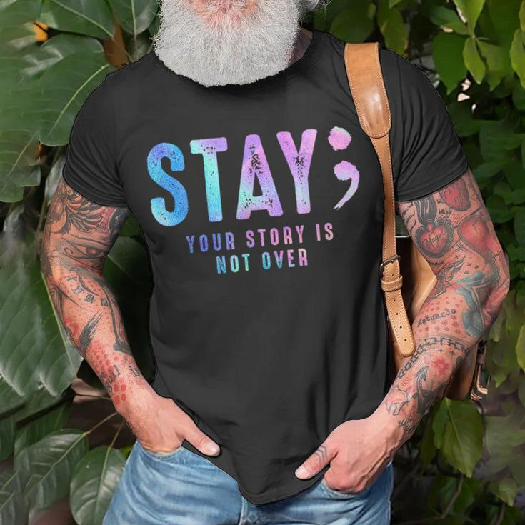 Your Story Is Not Over Stay Suicide Prevention Awareness T-Shirt Gifts for Old Men