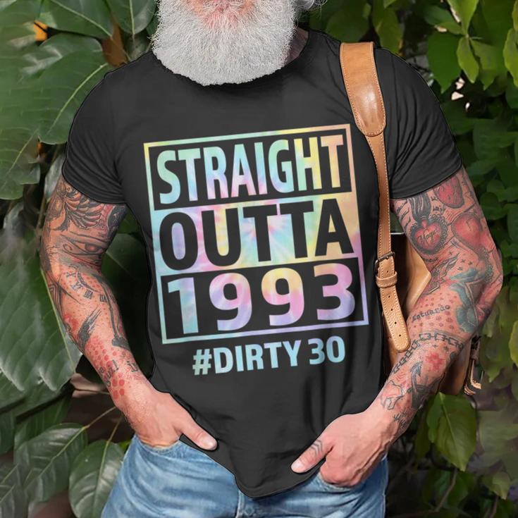 Straight Outta 1993 Dirty Thirty Funny 30Th Birthday Tie Dye Unisex T-Shirt Gifts for Old Men