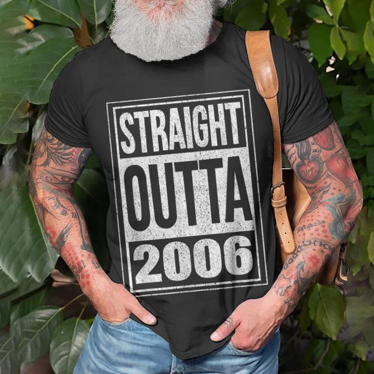 Straight Outta 2006 Funny 14Th Birthday Celebration Apparel Unisex T-Shirt Gifts for Old Men