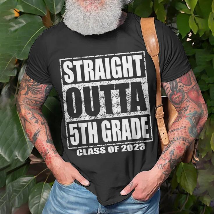 Straight Outta 5Th Grade Class 2023 Graduation Fifth Grade Unisex T-Shirt Gifts for Old Men