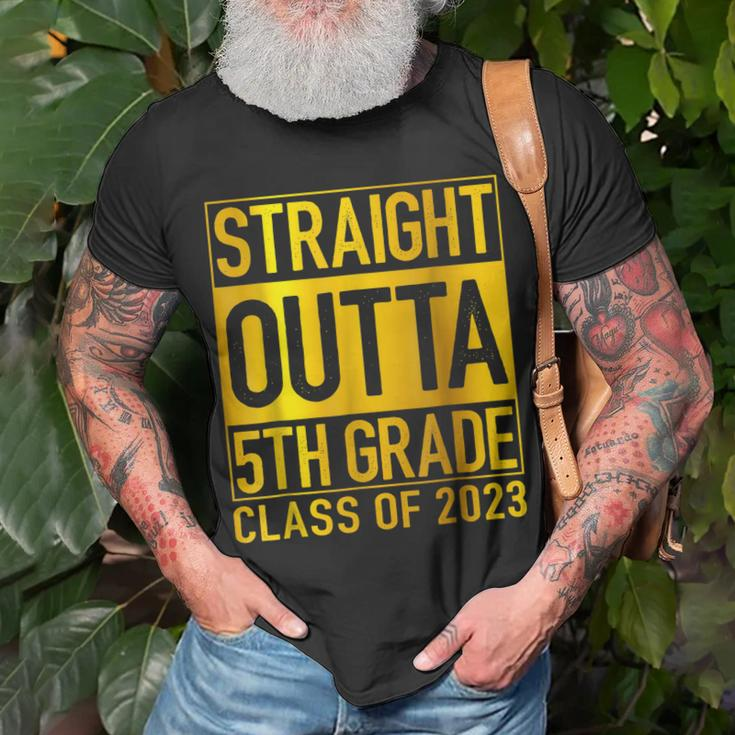Straight Outta 5Th Grade Class Of 2023 Graduation Graduate Unisex T-Shirt Gifts for Old Men