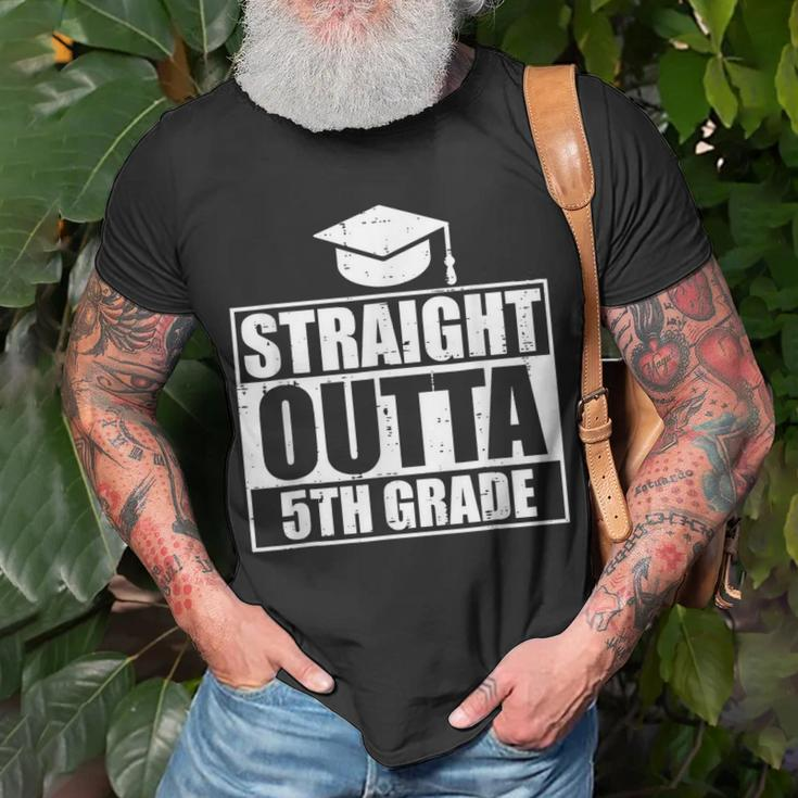 Straight Outta 5Th Grade Class Of 2023 School Graduation Unisex T-Shirt Gifts for Old Men