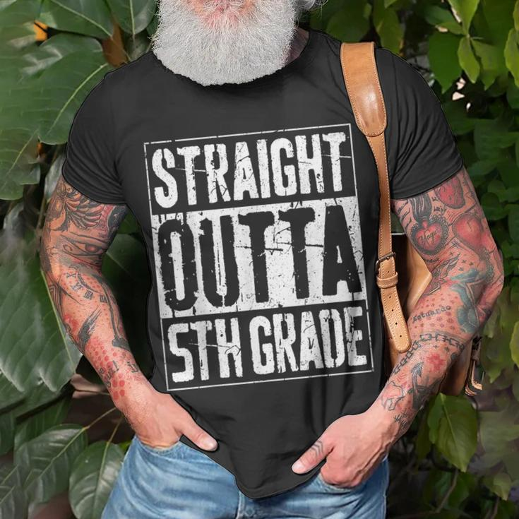 Straight Outta 5Th Grade Fifth Grade Graduation Unisex T-Shirt Gifts for Old Men