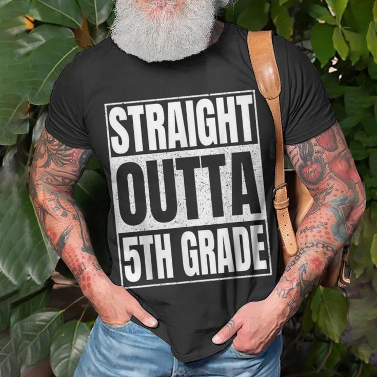 Straight Outta 5Th Grade Graduation Class 2023 Fifth Grade Unisex T-Shirt Gifts for Old Men