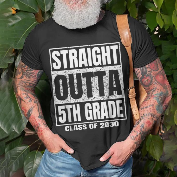 Straight Outta 5Th Grade Graduation Gifts 2030 Fifth Grade Unisex T-Shirt Gifts for Old Men