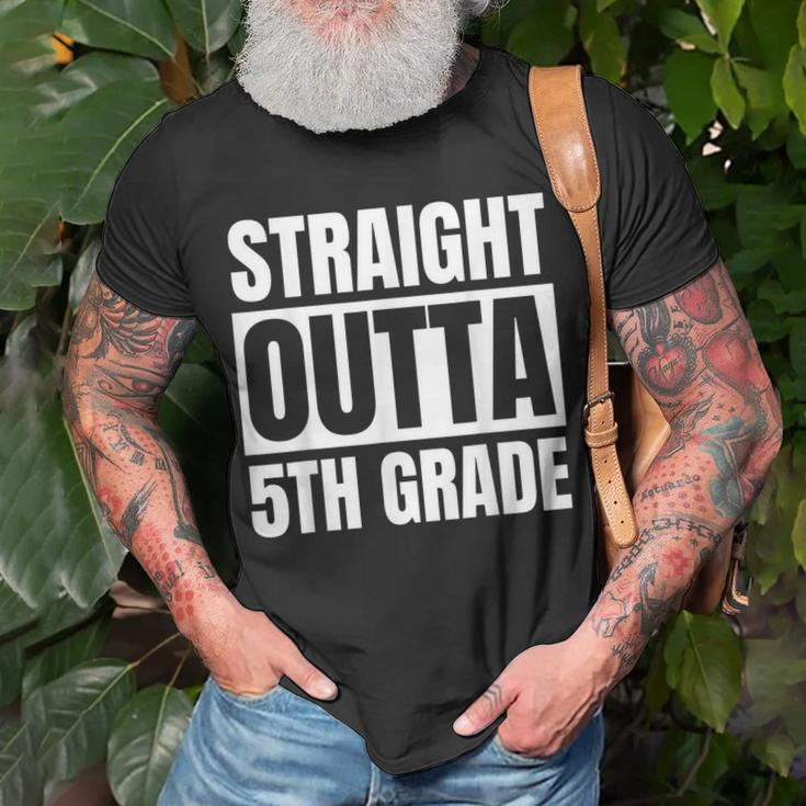 Straight Outta 5Th Grade Graduation School Unisex T-Shirt Gifts for Old Men