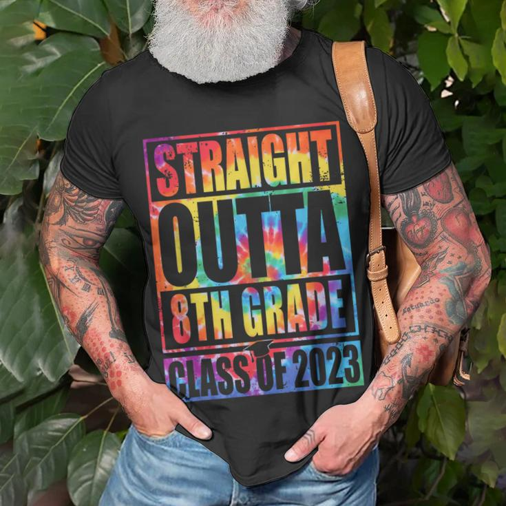 Straight Outta 8Th Grade Graduation Class Of 2023 Tie Dye Unisex T-Shirt Gifts for Old Men