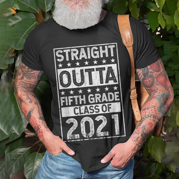 Straight Outta Fifth Grade Graduation 2021 Class 5Th Grade Unisex T-Shirt Gifts for Old Men