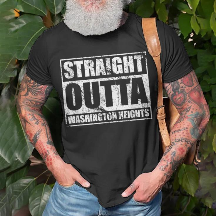 Straight Outta Washington Heights Nyc Manhattan Pride T-Shirt Gifts for Old Men