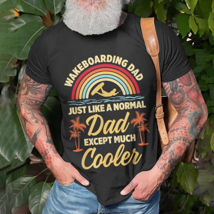 Sunset On Beach I Wakeboarding Dad T-Shirt Gifts for Old Men