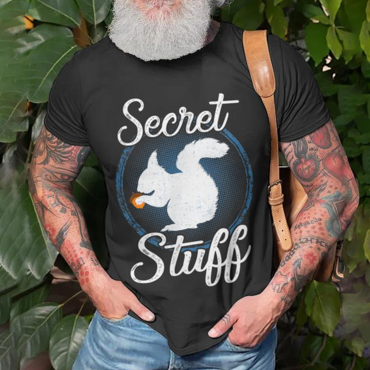 Super Secret Stuff Squirrel Armed Forces T-Shirt Gifts for Old Men