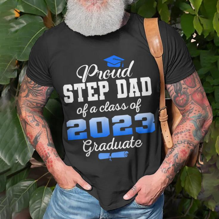 Super Proud Step Dad Of 2023 Graduate Awesome Family College Unisex T-Shirt Gifts for Old Men