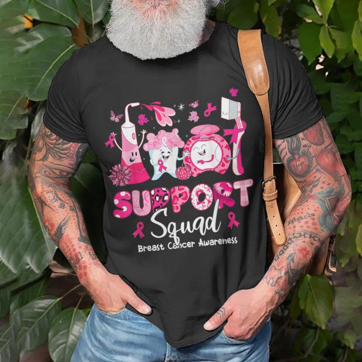 Support Squad Tooth Dental Breast Cancer Awareness Dentist T-Shirt Gifts for Old Men