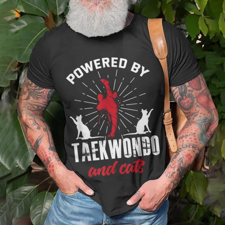 Taekwondo Cat Lover Martial Arts Sport Taekwondo T-shirt Gifts for Old Men