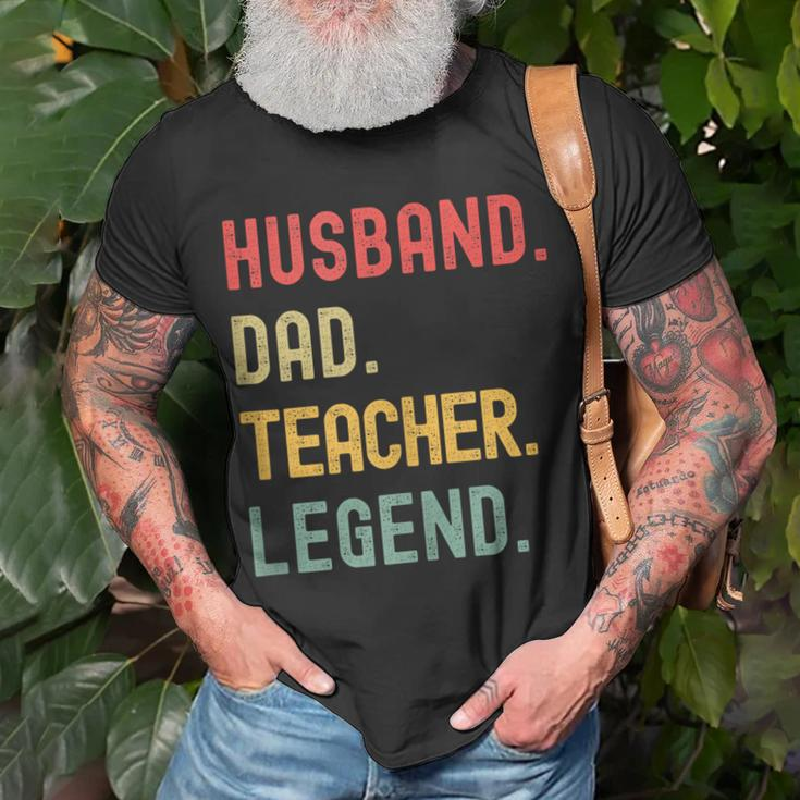 Teacher Husband Dad Legend Retro Vintage Dad Fathers Day Gift For Women Unisex T-Shirt Gifts for Old Men