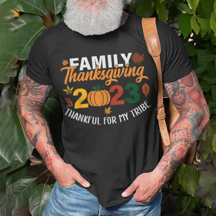 Thankful For My Tribe Thanksgiving Family T-Shirt Gifts for Old Men