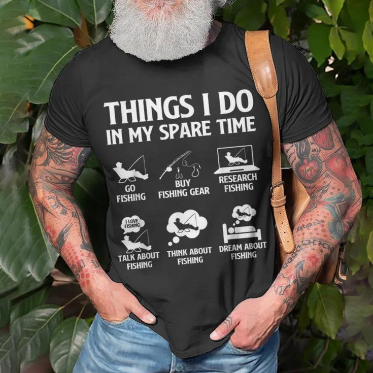 Things I Do In My Spare Time Fishing Boys Bass Fishing T-Shirt Gifts for Old Men