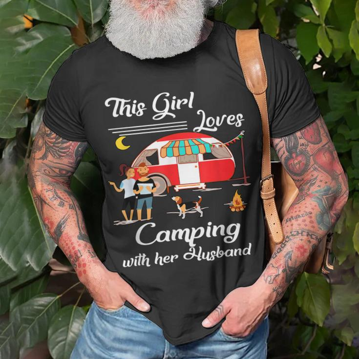 This Girl Loves Camping With Her Husband Gift For Womens Unisex T-Shirt Gifts for Old Men