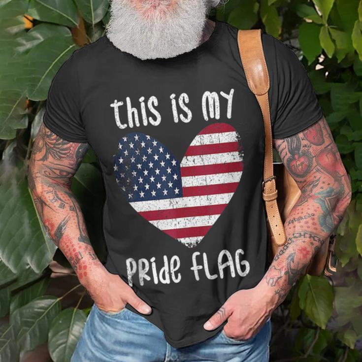 This Is My Pride Flag American Patriotic Fourth 4Th Of July Unisex T-Shirt Gifts for Old Men