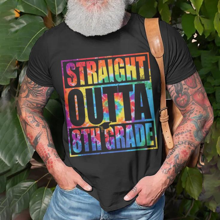 Tie Dye Straight Outta 8Th Grade Graduation Class Of 2023 Unisex T-Shirt Gifts for Old Men
