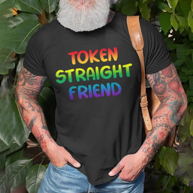 Token Straight Friend Rainbow Colors Lgbt Men Women Unisex T-Shirt Gifts for Old Men