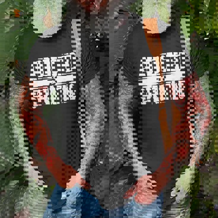 Track And Field Sprinting Sprinters T-Shirt Gifts for Old Men Track And Field Sprinting Sprinters T-Shirt Gifts for Old Men