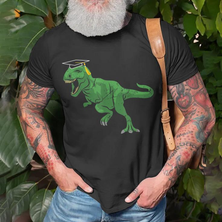 Trex Wearing Graduation Cap Graduate Dinosaur Unisex T-Shirt Gifts for Old Men